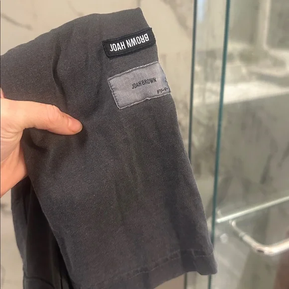 JOAH BROWN Vintage Panel Oversize LS Charcoal Necklace Shirt XS NWT - Picture 15 of 16